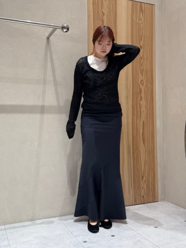 ATTISESSION メッシュUネックニットトップス ATTISESSION＞メッシュ Uネック ニット トップス