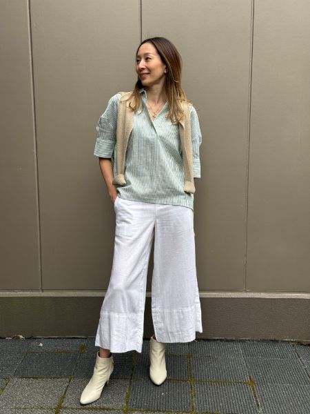 BANANA REPUBLIC FACTORY STOREの(W)リネンブレンド ドレーピー ポップ 