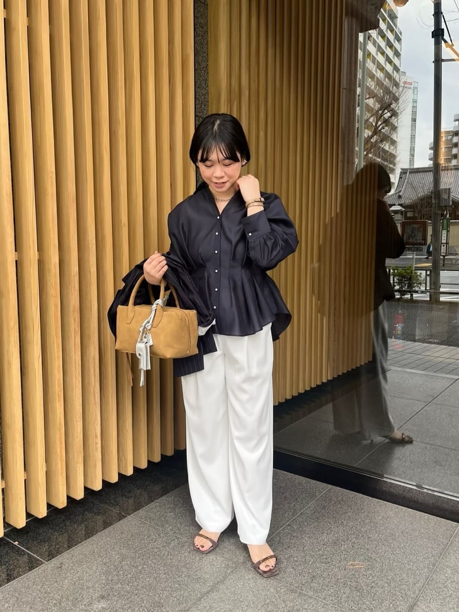 NOLLEY'S | ウォッシャブルパール釦スキッパータックブラウス