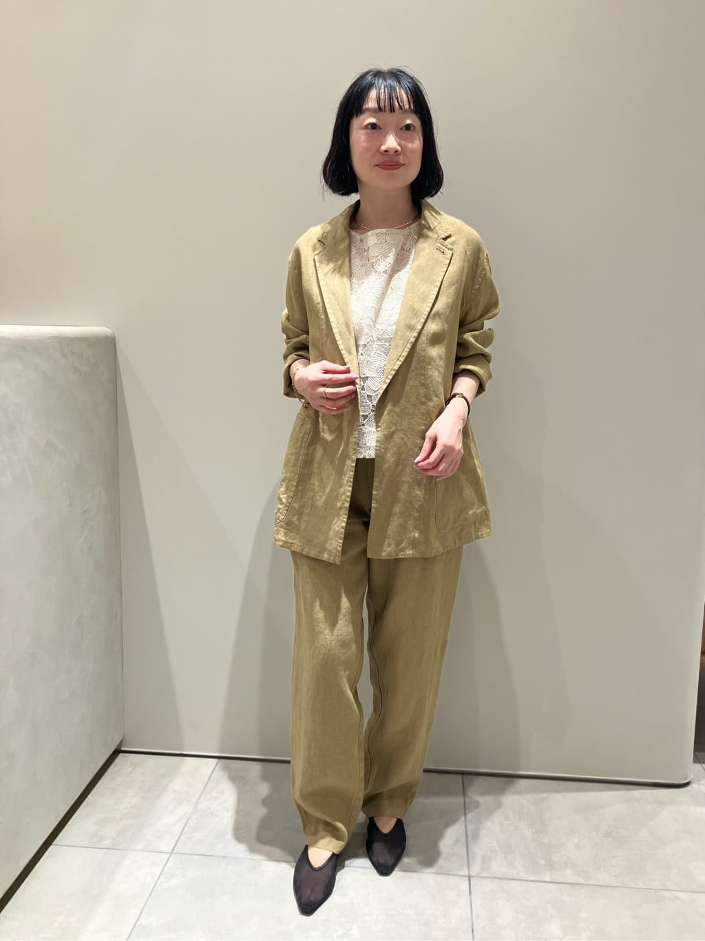 ＜conte＞ニットライク フラワー ノースリーブブラウス　2026 conte ブラウス シャツ 「conte」ニットライク フラワー ノースリーブ