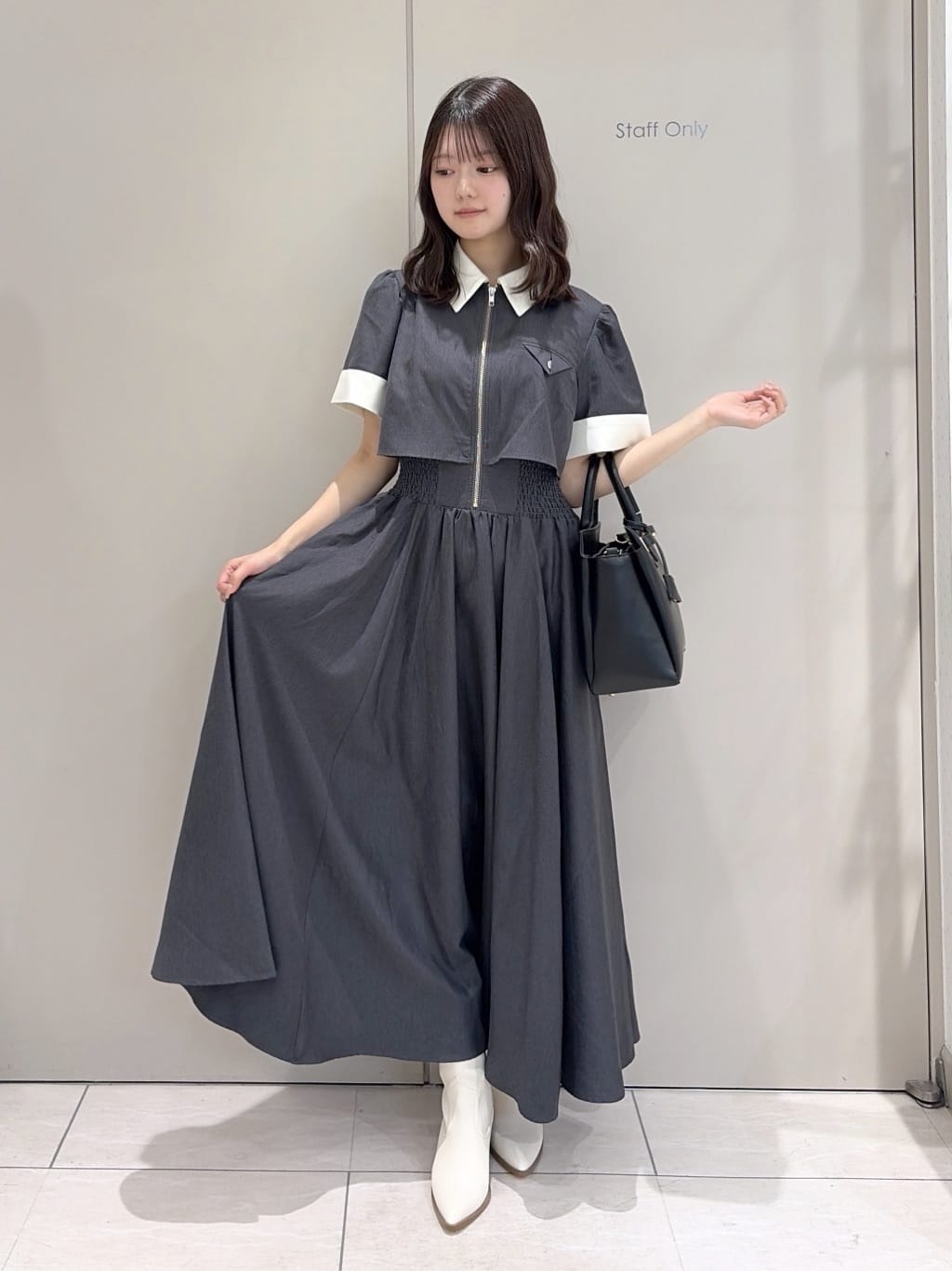 rienda | バストディティールフレアミニワンピース | Rakuten Fashion