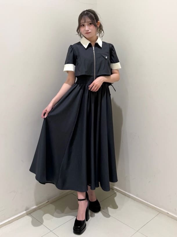 rienda | バストディティールフレアワンピース | Rakuten Fashion(楽天