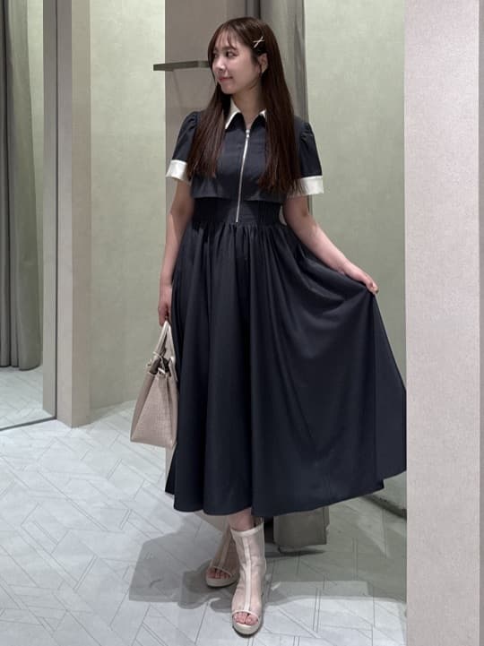 rienda | バストディティールフレアワンピース | Rakuten Fashion(楽天