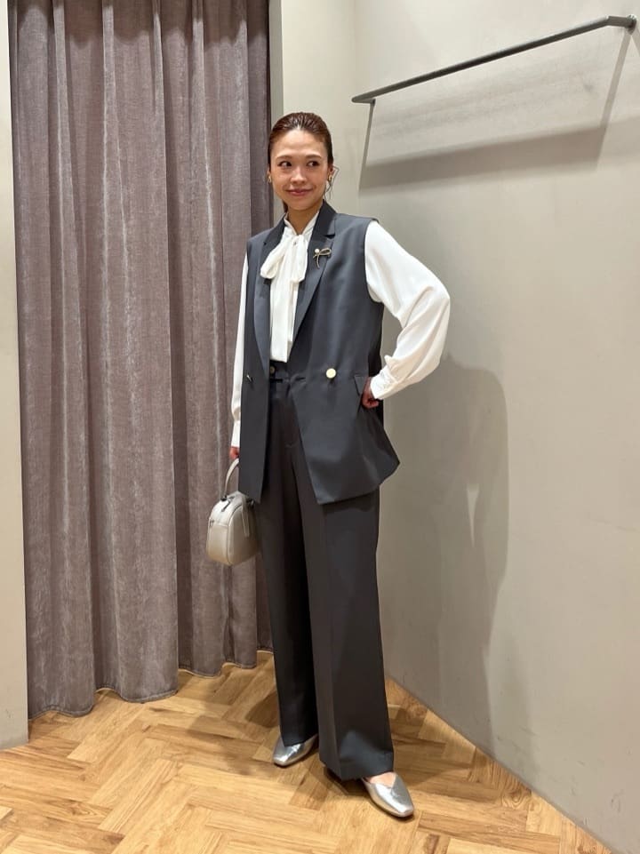 UNITED ARROWS green label relaxingのトロミ ボウタイ ブラウス 