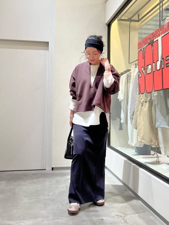 Whim Gazette | ジャージーIラインロングスカート | Rakuten Fashion