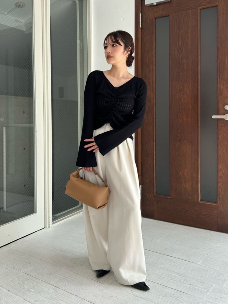 CAPRICIEUX LE'MAGE | フロントギャザーニット | Rakuten Fashion(楽天