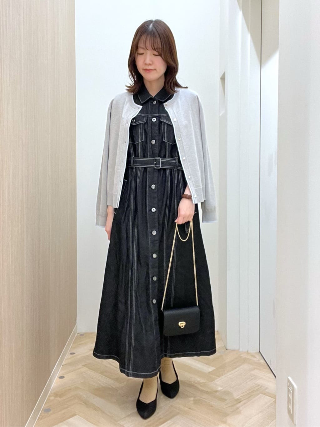 grove | 【貴島明日香さん着用】デニムフレアワンピース | Rakuten