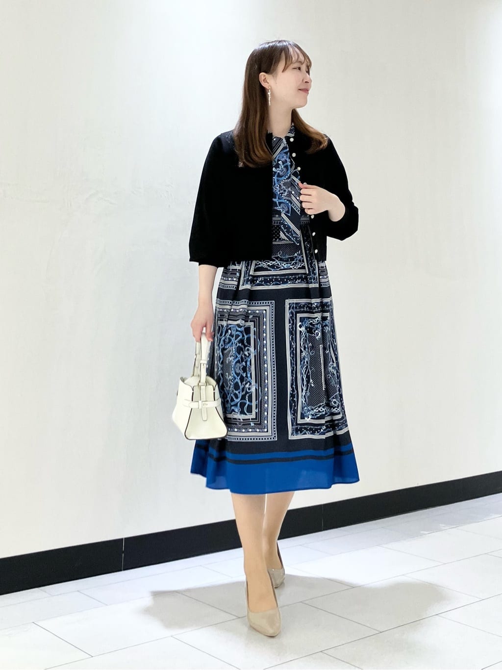ANAYI | スカーフプリントボウタイ ワンピース | Rakuten Fashion(楽天
