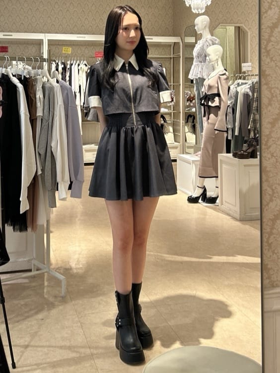 rienda | バストディティールフレアミニワンピース | Rakuten Fashion