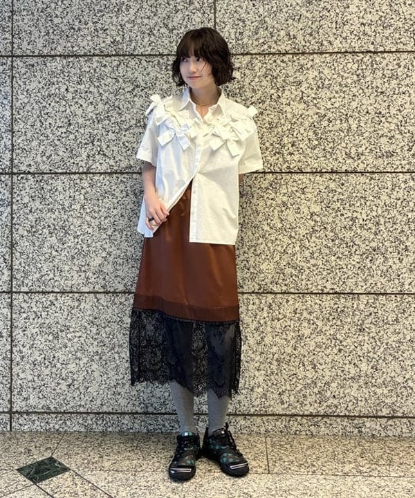 CAROLINA GLASER | リボン いっぱい コットン ショートスリーブ