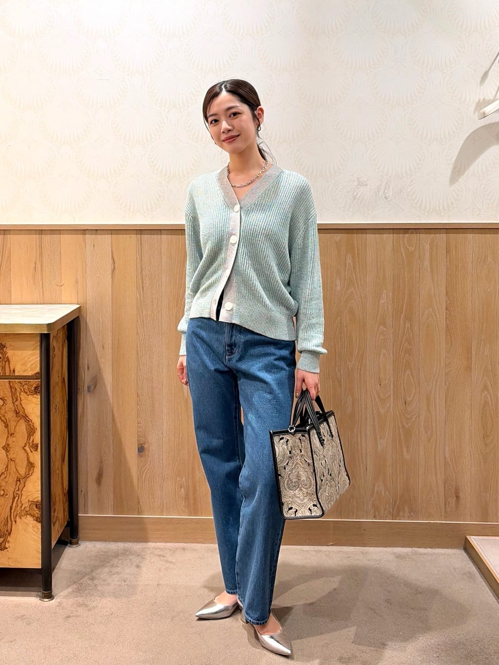 UNITED ARROWS | カラーヤーン Vネック カーディガン -ウォッシャブル