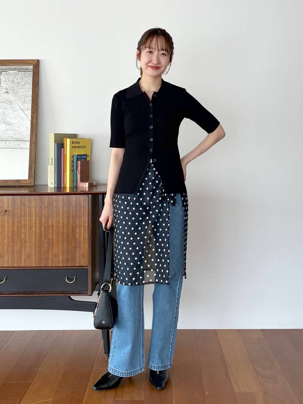 mysty womanのUVカットニットポロカーディガンを使ったコーディネートを紹介します。｜Rakuten Fashion(楽天ファッション／旧楽天ブランドアベニュー)6928873