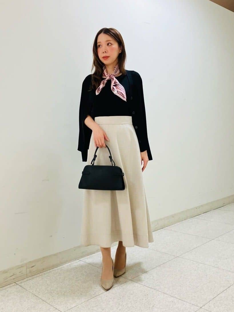 ANAYI | 【セットアップ対応商品】オックスストレッチフレア スカート
