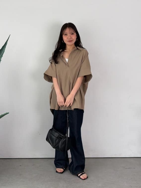 Discoat | 【Noka】衿付きスキッパー半袖シャツ | Rakuten Fashion