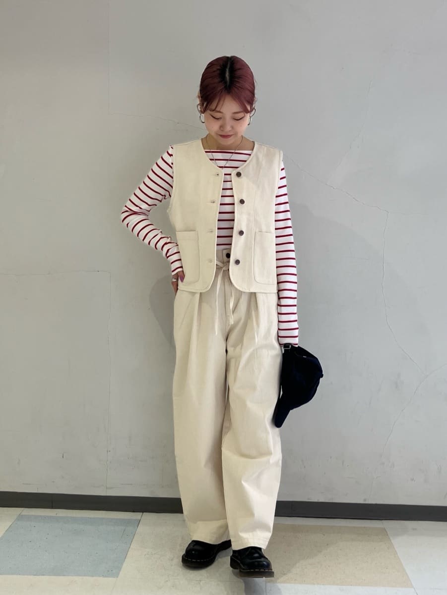 FREAK’S STOREのコットンモダール ボートネック ボーダーロンTを使ったコーディネートを紹介します。｜Rakuten Fashion(楽天ファッション／旧楽天ブランドアベニュー)6930758