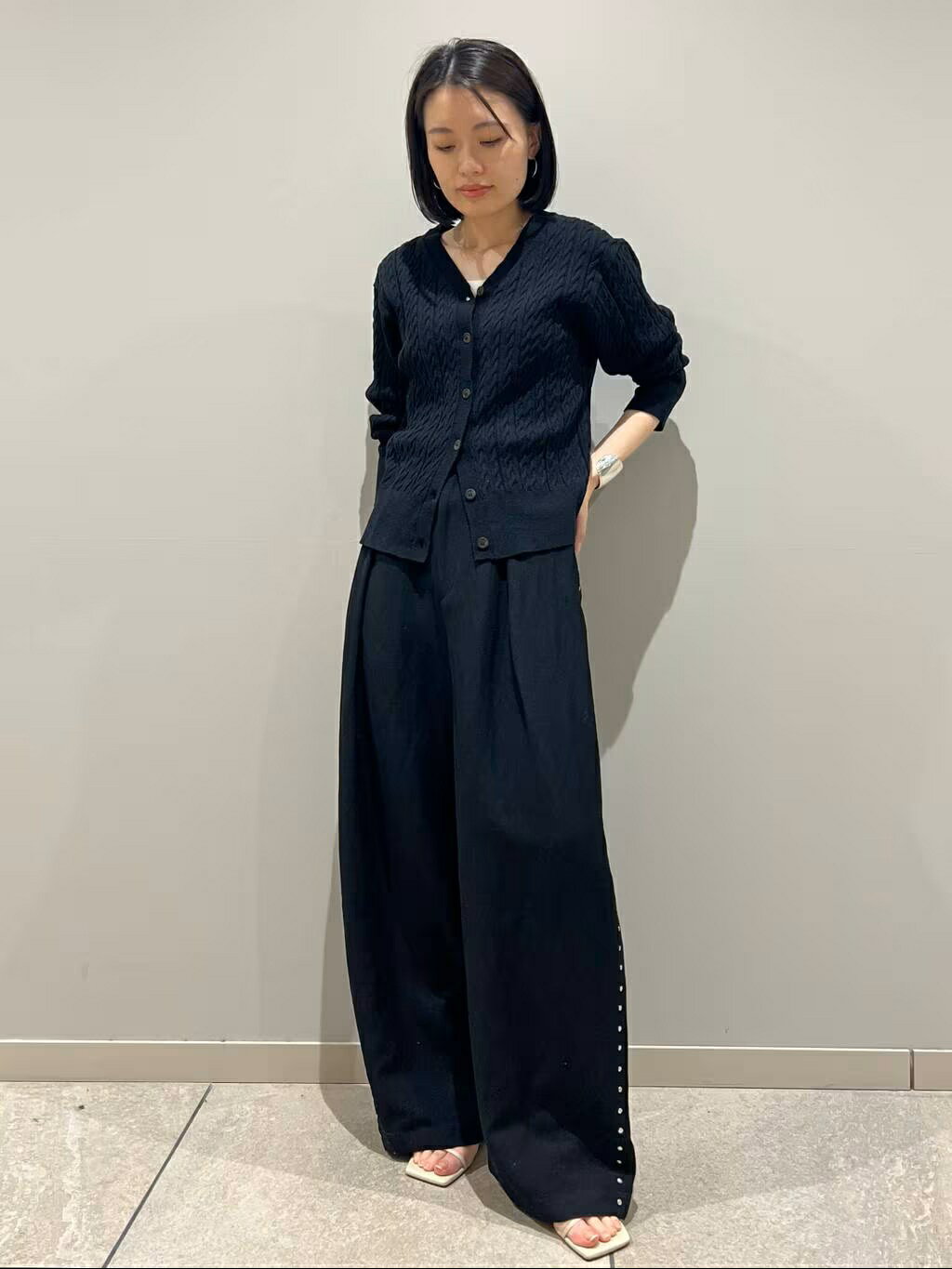 【新品タグ付】curensology リネンウールスタッズパンツ カレンソロジー Curensology | リネンウールスタッズパンツ | Rakuten Fashion(楽天