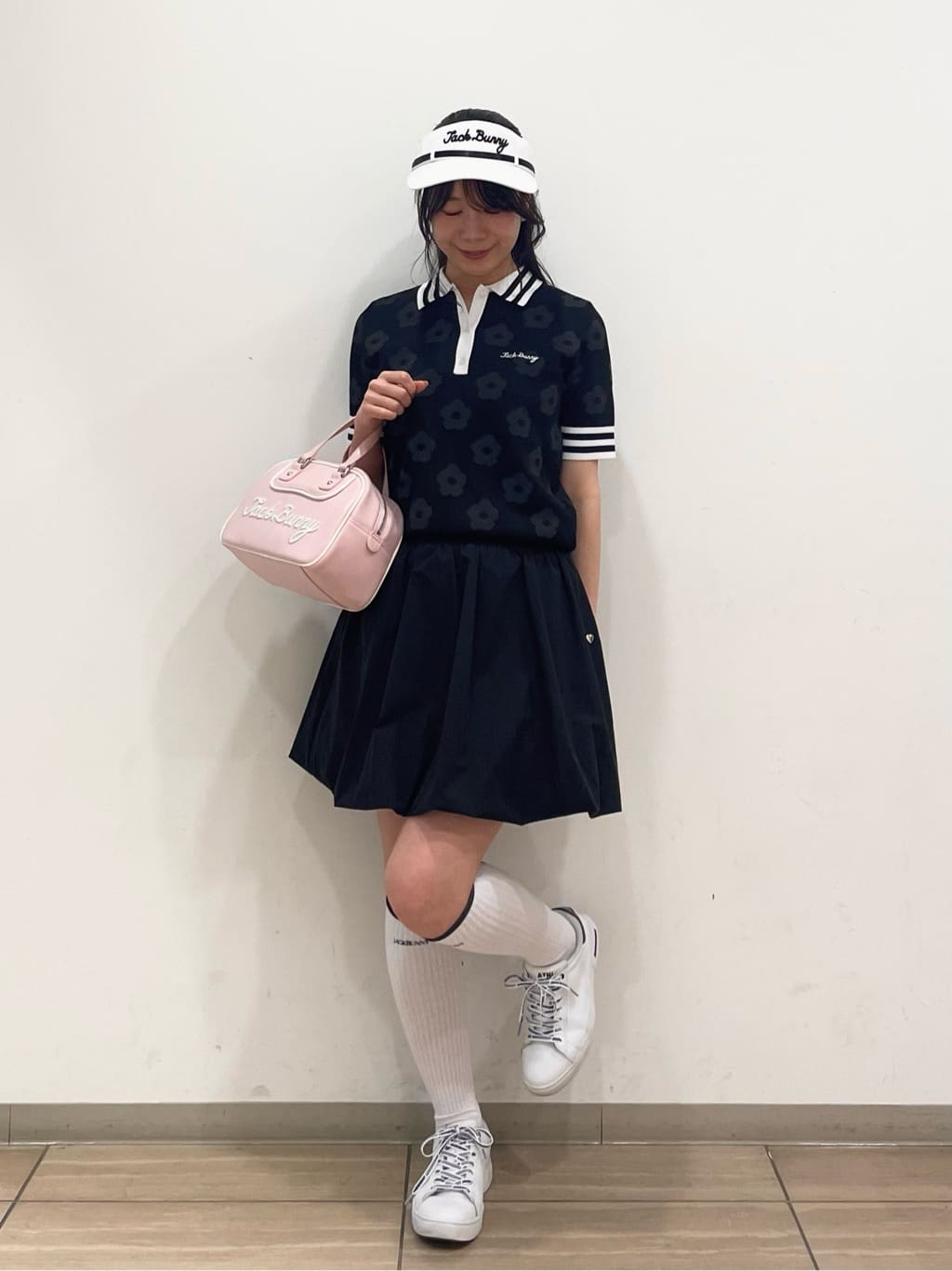 Jack Bunny!! | 花柄ジャガードニットポロシャツ | Rakuten Fashion