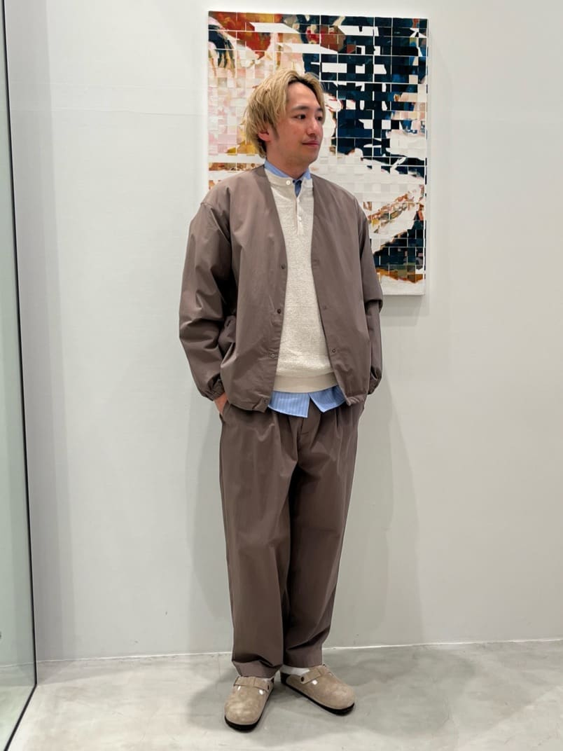 BEAUTY&YOUTH UNITED ARROWS | テクスチャード 3ボタン ヘンリーネック