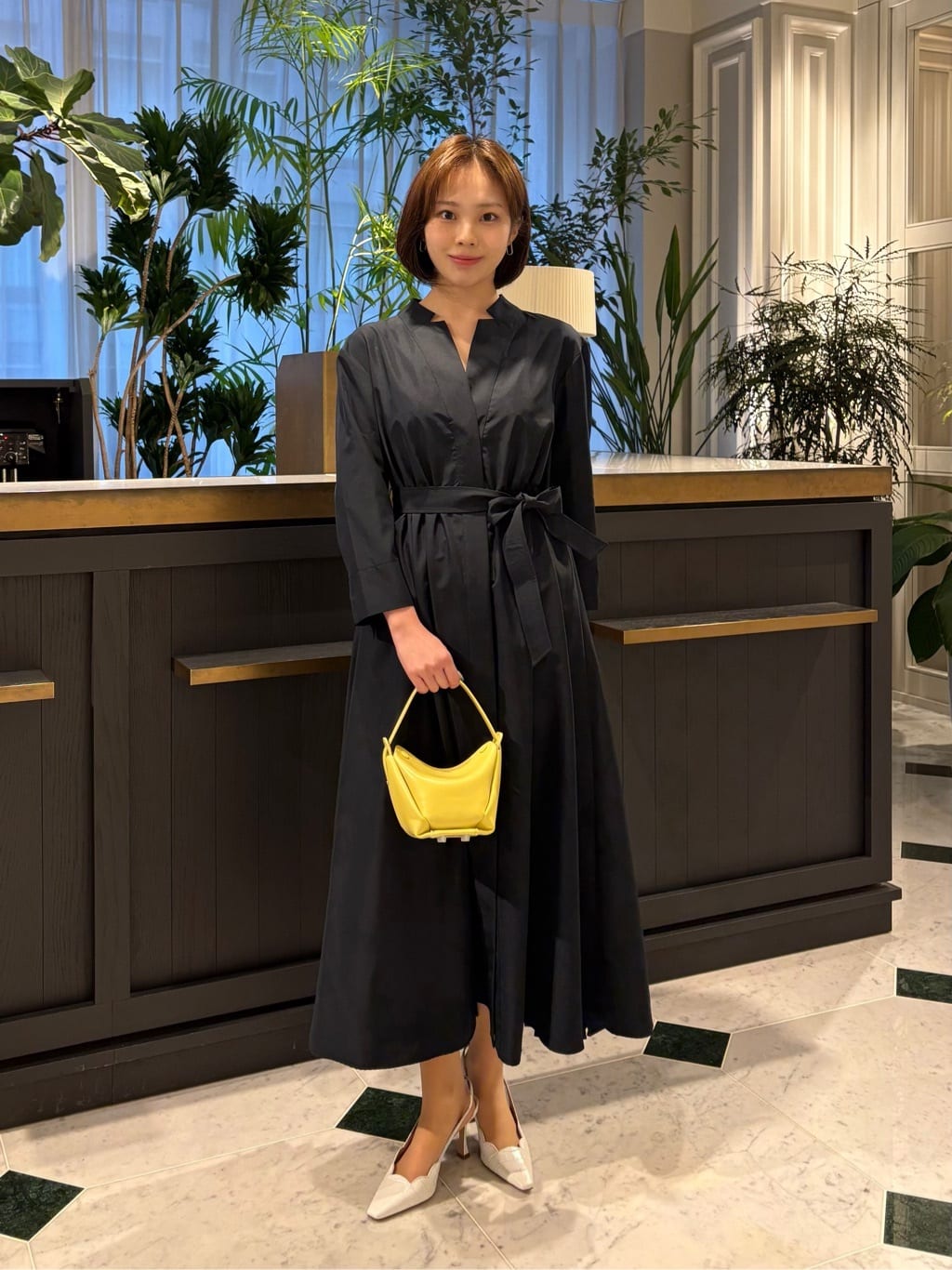 TOMORROWLAND | プリーツコンビ シャツワンピース | Rakuten Fashion