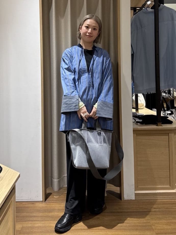ear PAPILLONNERの【ouchi/ほし企画】ダイヤメッシュ2WAYトートバッグSを使ったコーディネートを紹介します。｜Rakuten Fashion(楽天ファッション／旧楽天ブランドアベニュー)6933022