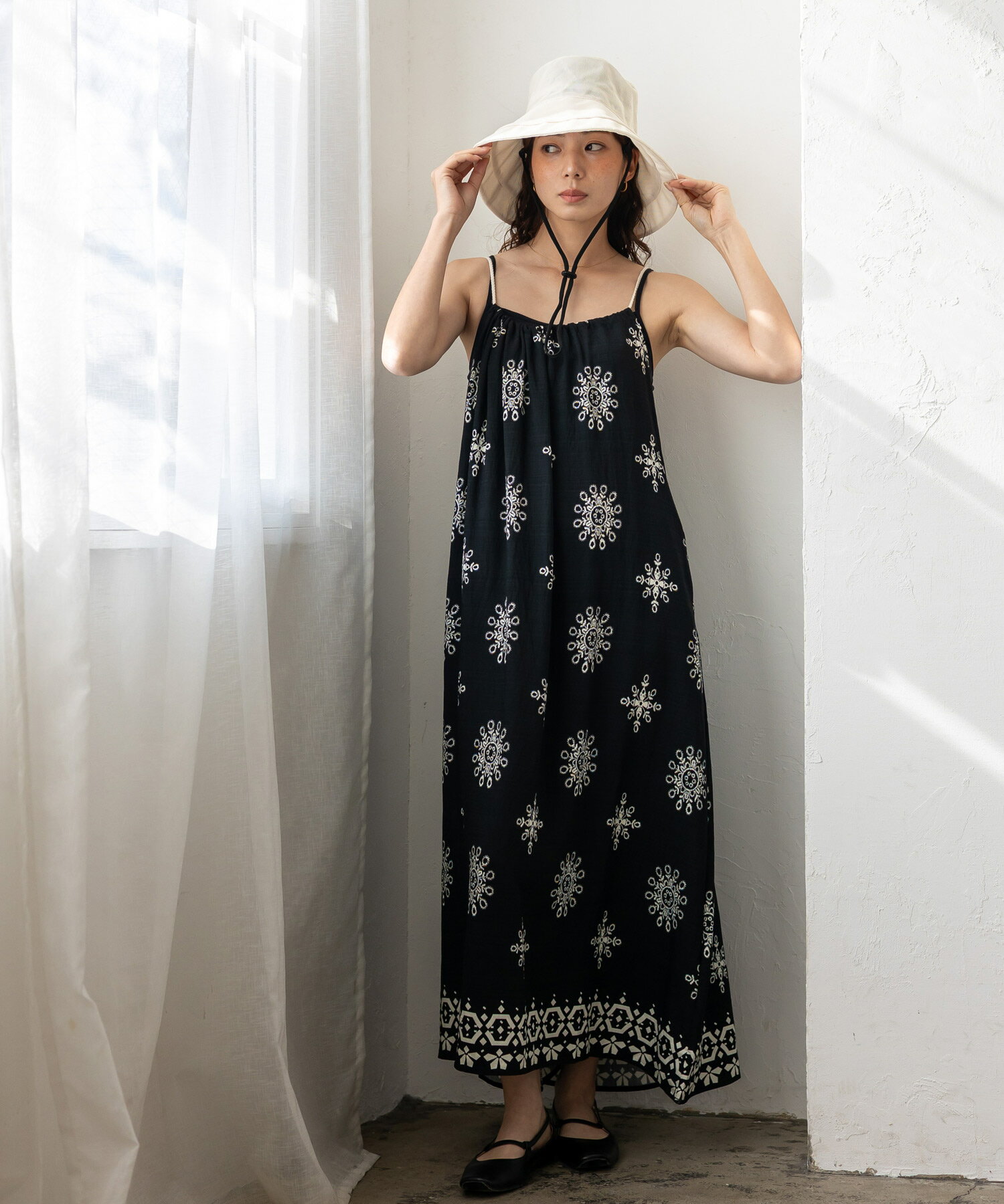 VitaFelice | オリエンタル柄ロングワンピース ロング丈 かわいい