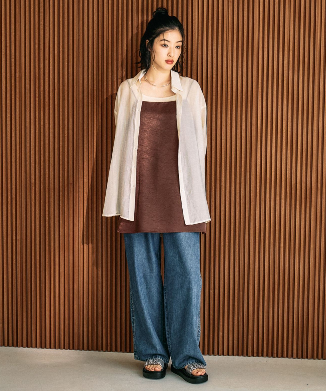 LEPSIM | シアーシャツ長袖チュニック | Rakuten Fashion(楽天