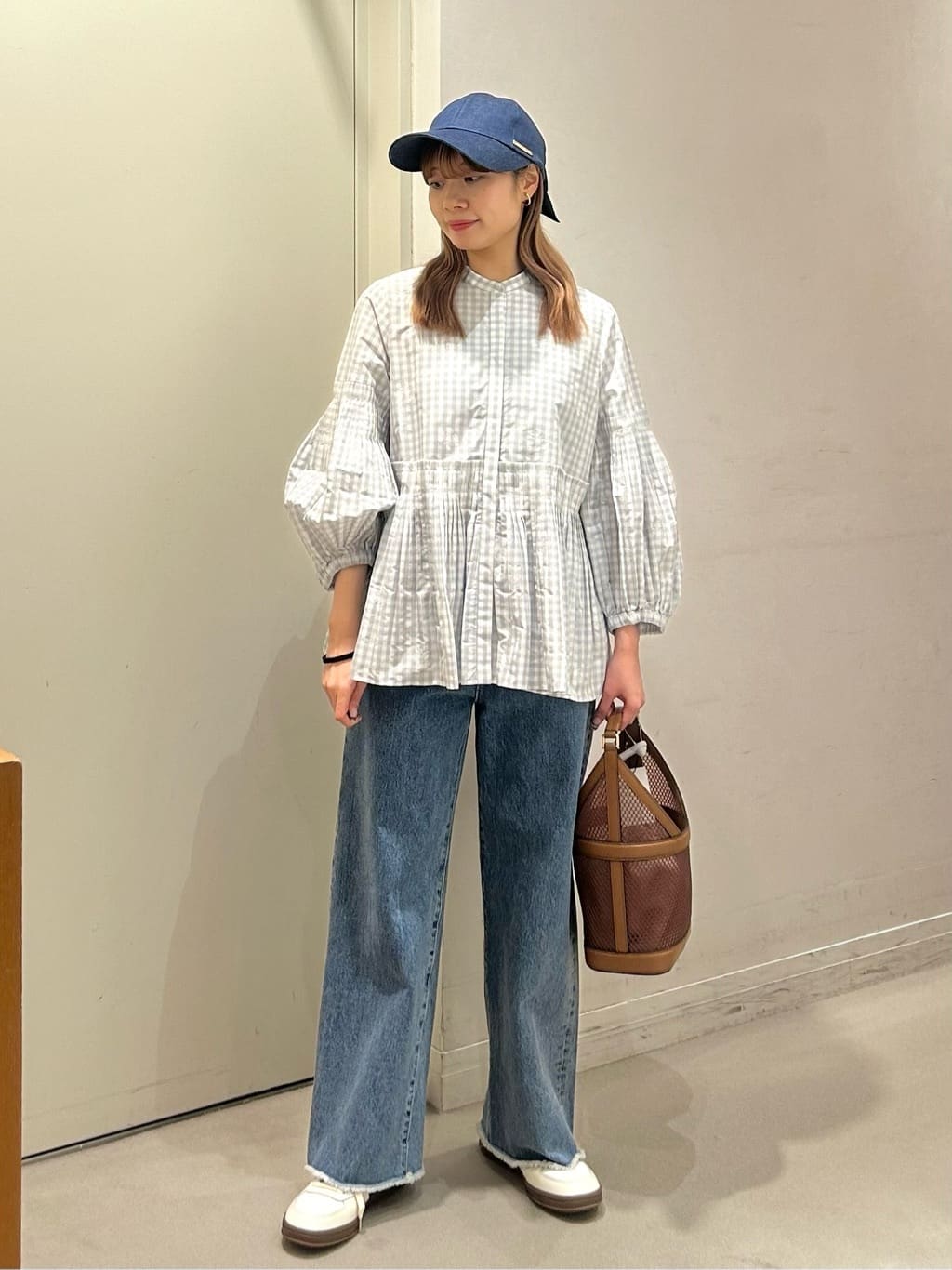 UNITED ARROWS | ギンガムチェック フラワー ジャガード ブラウス
