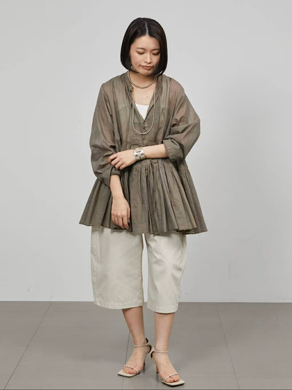 Curensology | オーガンギャザーブラウス | Rakuten Fashion(楽天