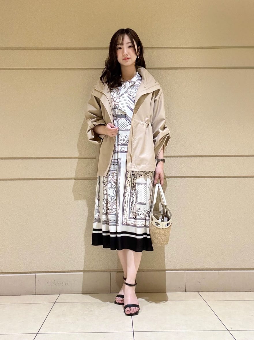 ANAYI | スカーフプリントボウタイ ワンピース | Rakuten Fashion(楽天