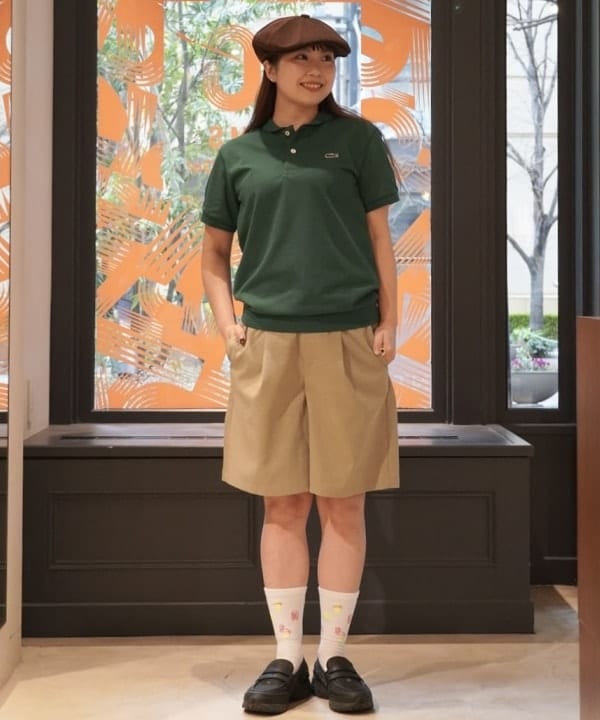 【新品】ビームスゴルフ／ショールカラー／ポロシャツ／半袖 BEAMS GOLF（ビームス ゴルフ）〈MEN〉【別注】LACOSTE / ショール