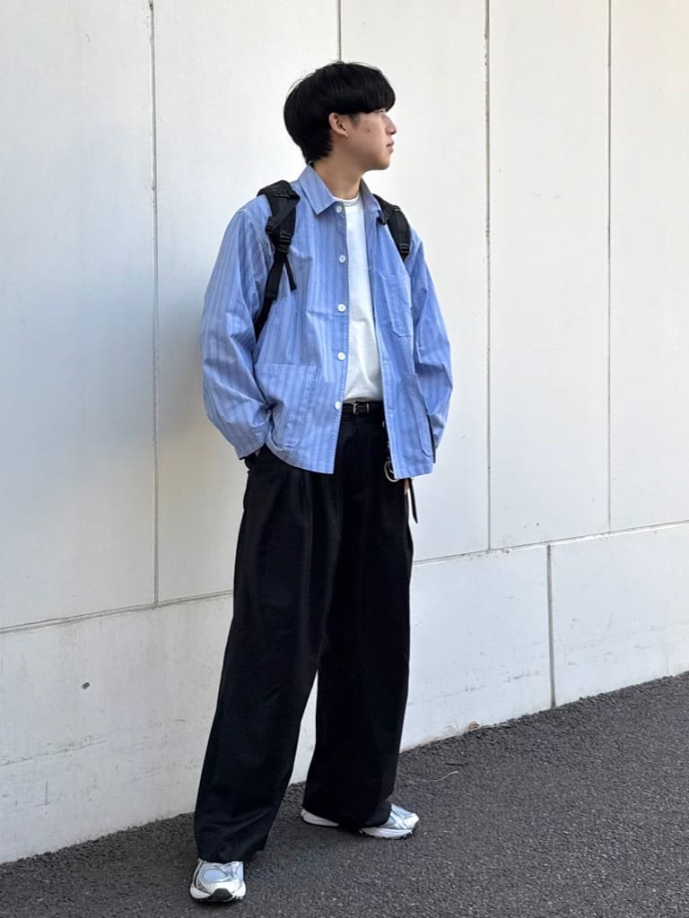 FREAK’S STOREの別注 ワーク ストライプ シャツカバーオールを使ったコーディネートを紹介します。｜Rakuten Fashion(楽天ファッション／旧楽天ブランドアベニュー)6939436