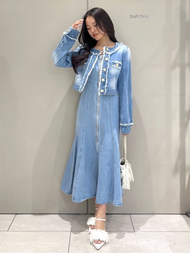 riendaの【森香澄さん着用・SNSで話題】フロントジップマーメイド