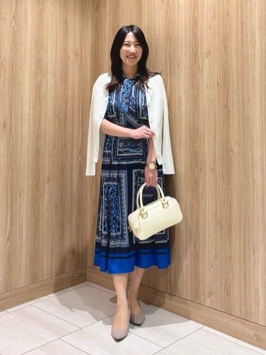 ANAYI | スカーフプリントボウタイ ワンピース | Rakuten Fashion(楽天