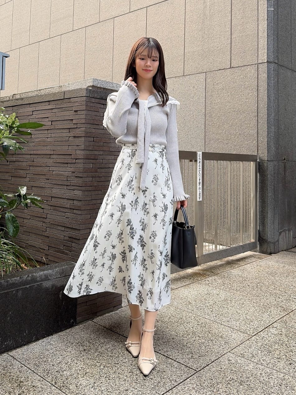 PROPORTION BODY DRESSING | フラワープリントフレアスカート 26SS