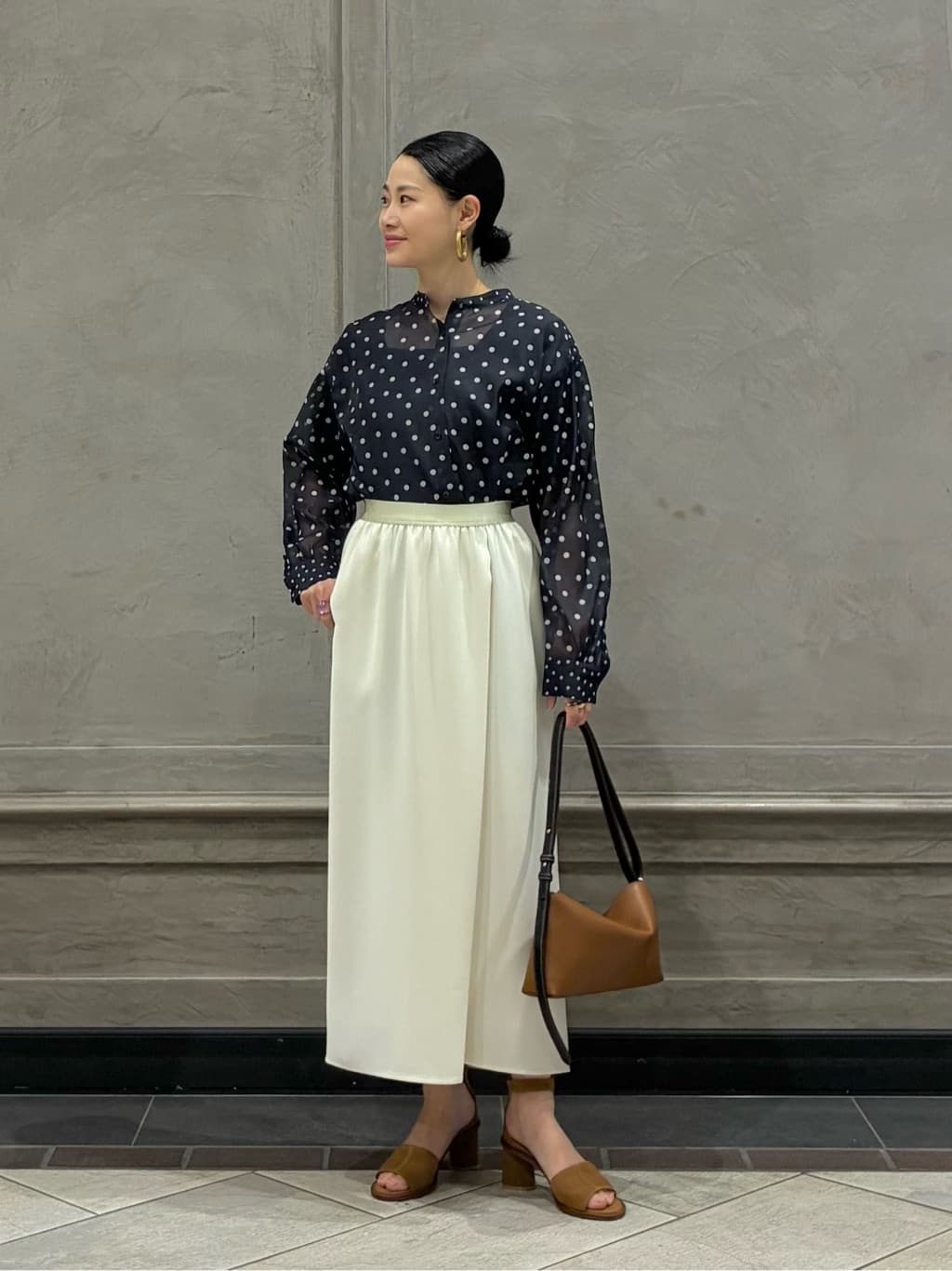 UNITED ARROWS | COMFY ラップ マキシスカート WHITE -防汚 UVカット