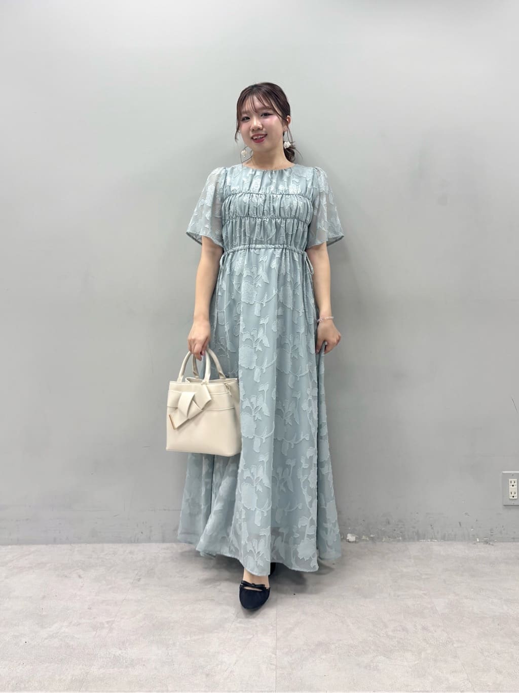 natural couture | ジャガードウエストリボンワンピース | Rakuten