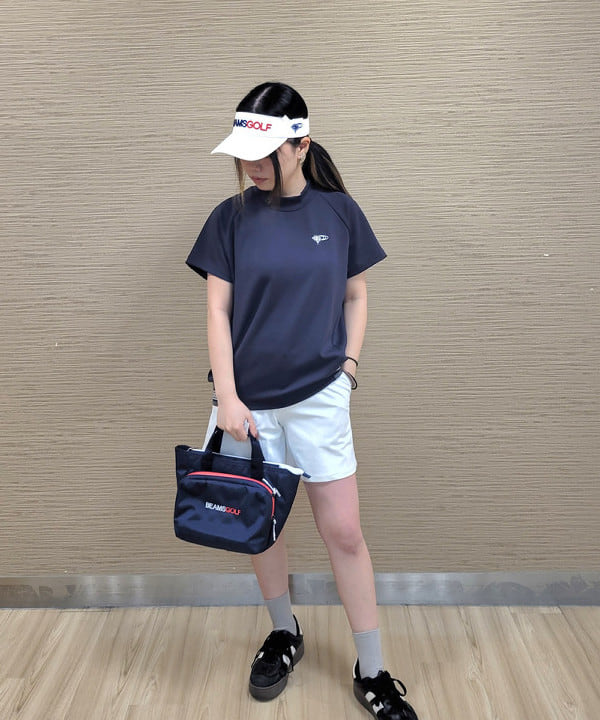 BEAMS GOLF | ORANGE LABEL / 裾リブ ロゴモックネックシャツ(接触冷感