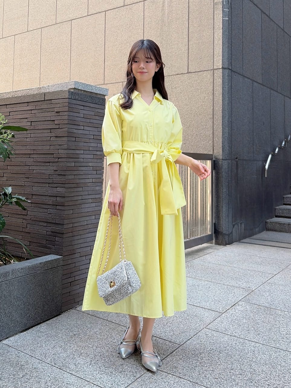 PROPORTION BODY DRESSING | リボン付きシャツワンピース 26SS