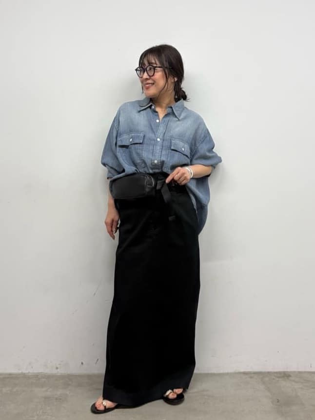 GALLARDAGALANTEの【低身長サイズあり】チノストレッチスカートを使ったコーディネートを紹介します。｜Rakuten Fashion(楽天ファッション／旧楽天ブランドアベニュー)6947154