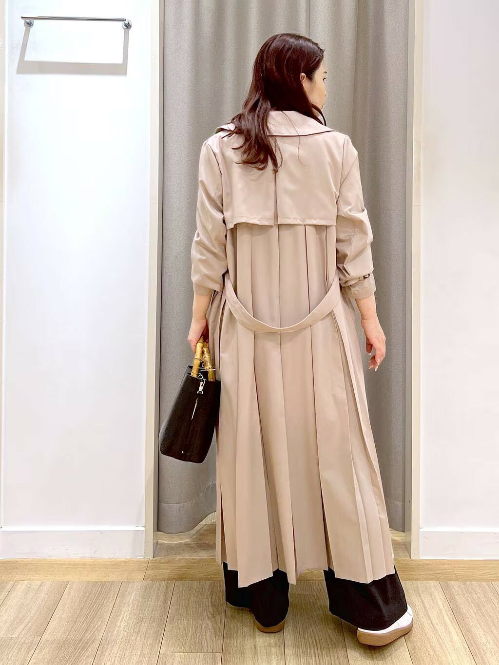Andemiu | バックプリーツトレンチコート | Rakuten Fashion(楽天