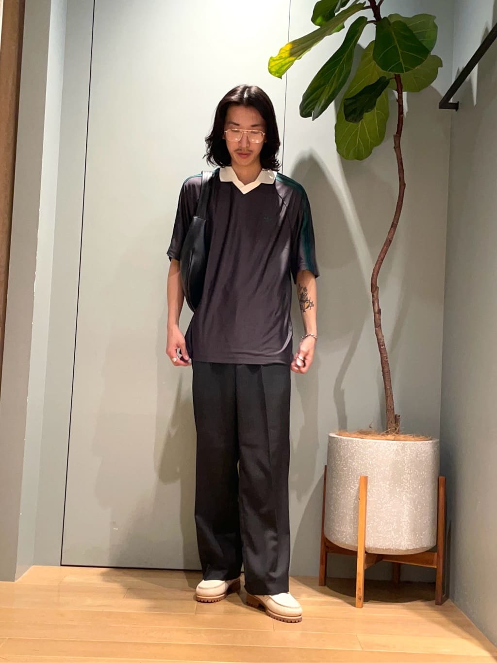 BEAUTY&YOUTH UNITED ARROWS | レザー ムーン ショルダー バッグ