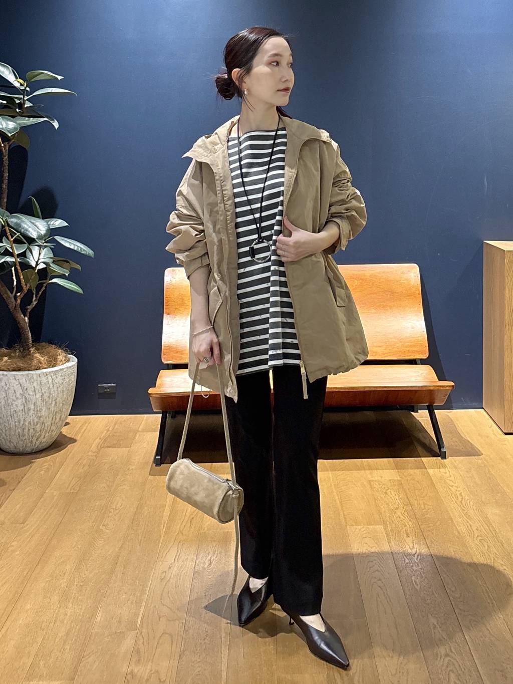 Curensology | ナイロンラミーフードブルゾン | Rakuten Fashion(楽天