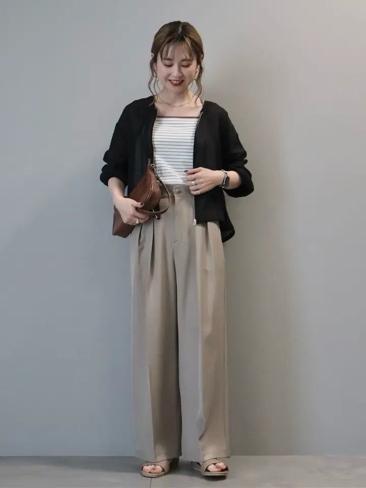 AMERICAN HOLIC | 【WEB限定】ノーカラーシアーZIPブルゾン | Rakuten