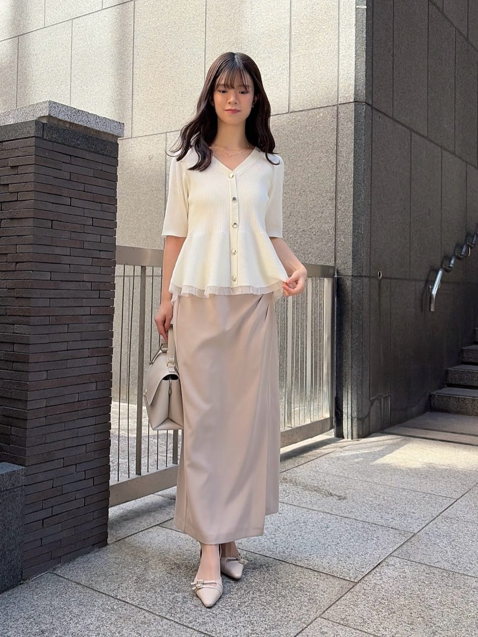 PROPORTION BODY DRESSING | 部分シアーペプラムニット 26SS | Rakuten