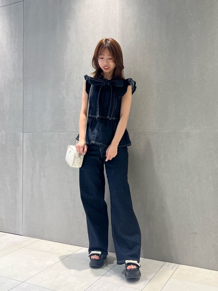 JILL by JILL STUART | SOMETHING 別注レースアップワイドデニムパンツ