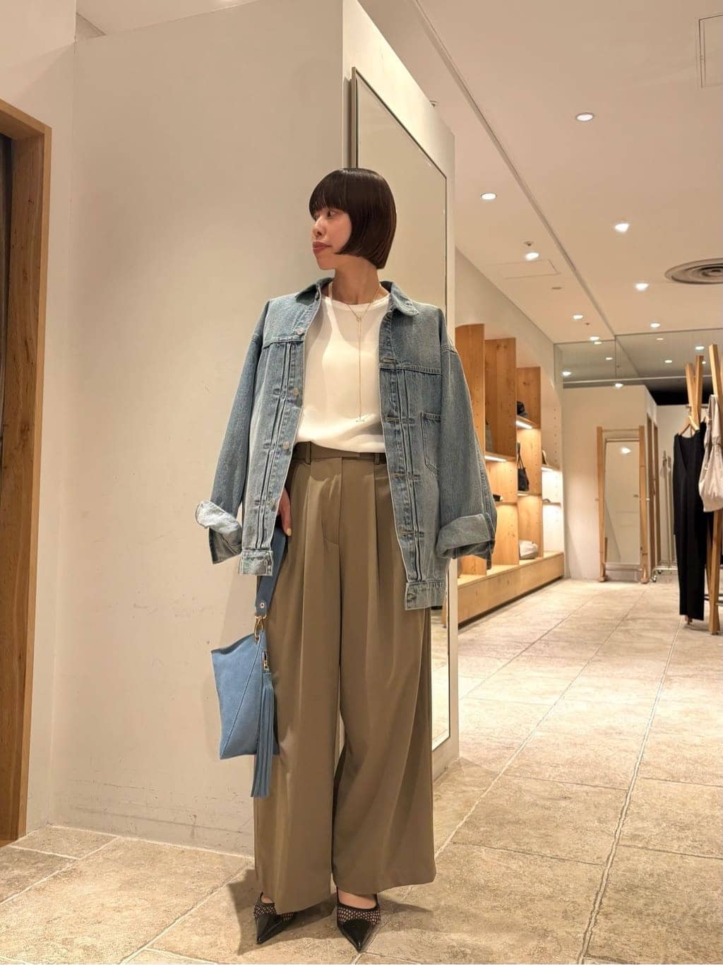 GALLARDAGALANTEの【サイズ展開あり】オーバーGジャンを使ったコーディネートを紹介します。｜Rakuten Fashion(楽天ファッション／旧楽天ブランドアベニュー)6956888