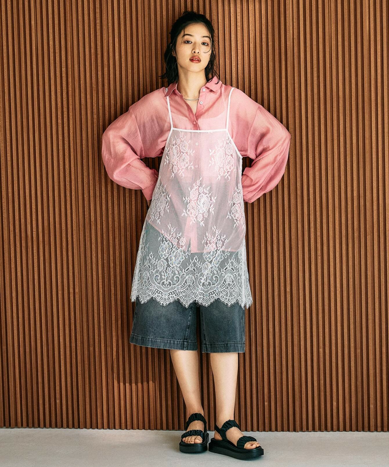 LEPSIM | レースレイヤードキャミチュニック | Rakuten Fashion(楽天