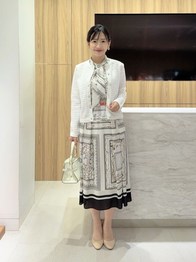 ANAYI | スカーフプリントボウタイ ワンピース | Rakuten Fashion(楽天