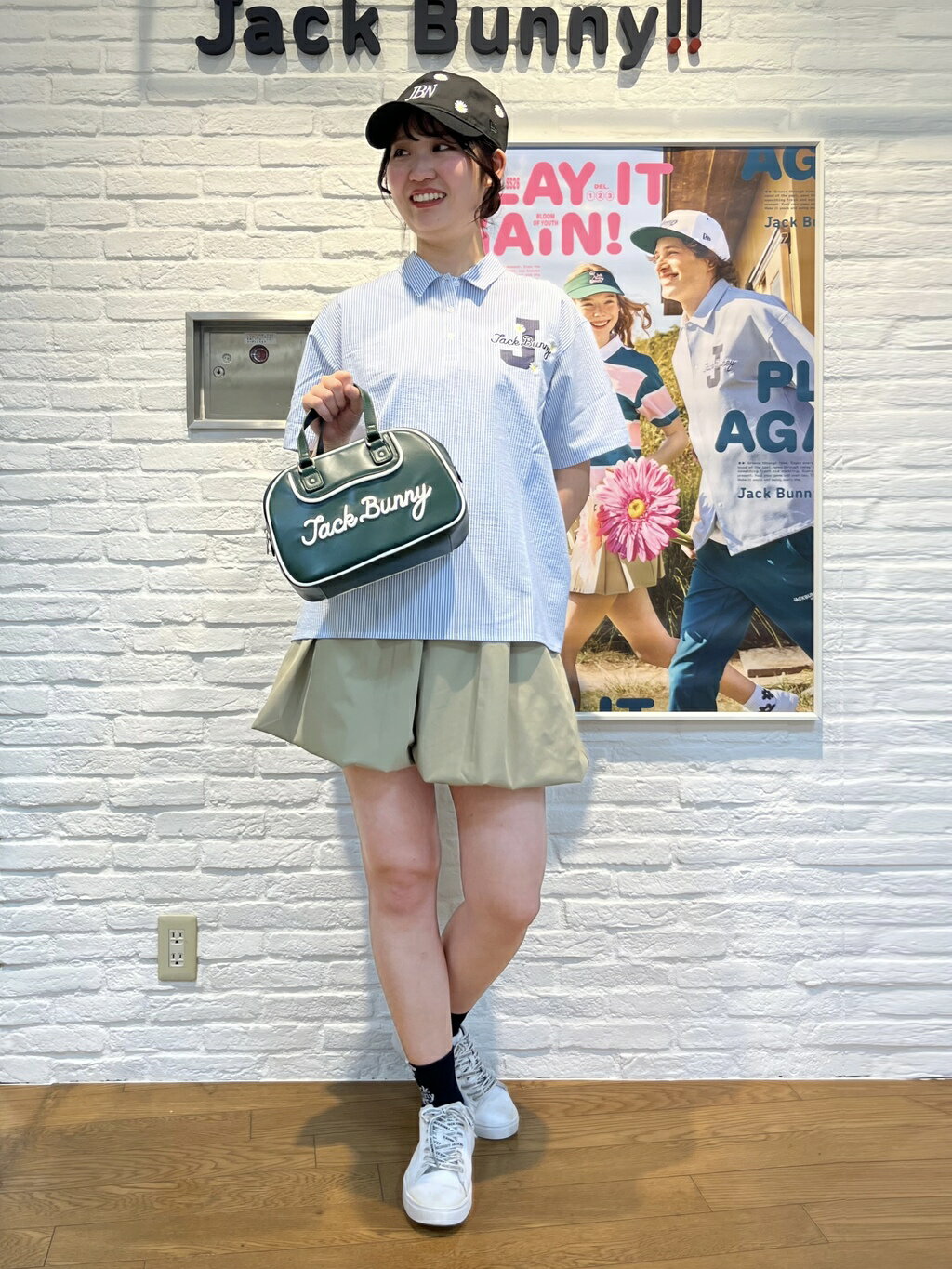 Jack Bunny!! | 吸水速乾ストライプ半袖シャツ | Rakuten Fashion(楽天