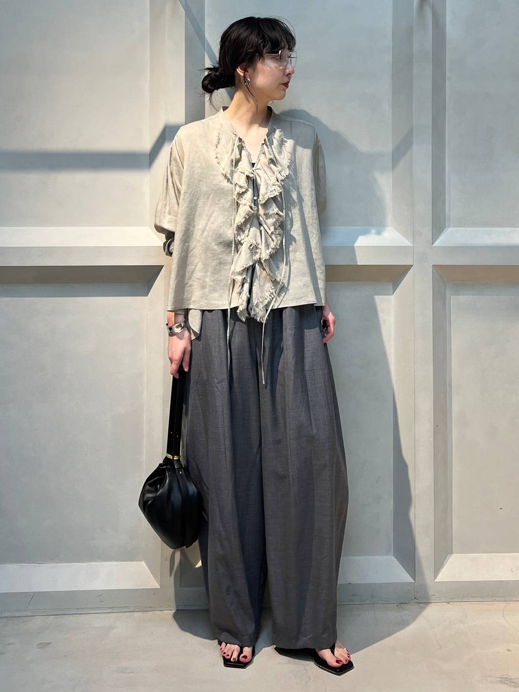 Curensology | ウォッシャブルラミーフリルブラウス | Rakuten Fashion